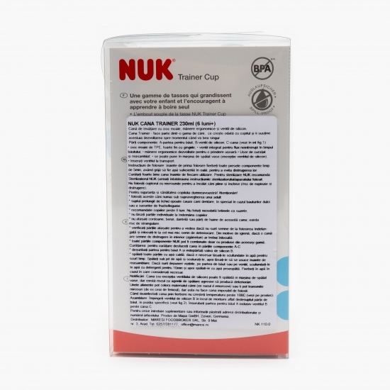 Cană Trainer albastră, 6+ luni, 230ml
