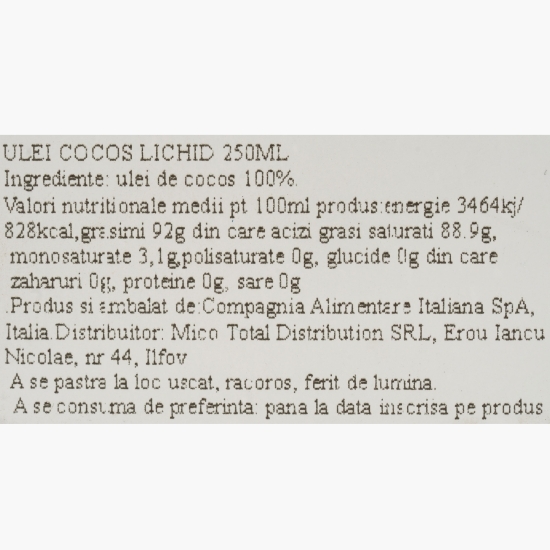 Ulei de cocos lichid 0.25l