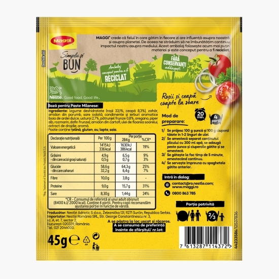 Bază pentru paste milanese Ideea Zilei 45g