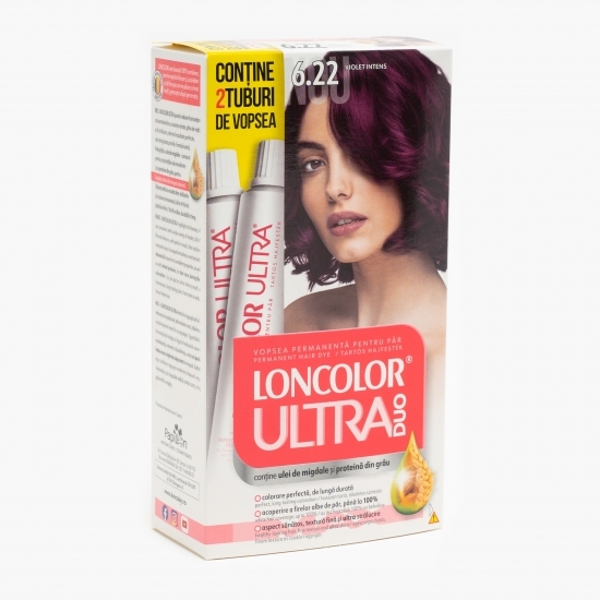 Vopsea permanentă pentru păr Ultra Duo 6.22 Violet intens 200ml