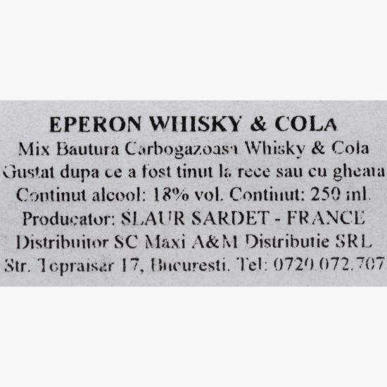 Whisky cu cola 18% alc. doză 0.25l