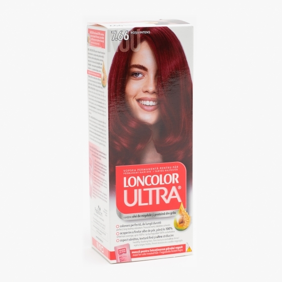Vopsea permanentă pentru păr Ultra 7.66 Roșu intens 100ml
