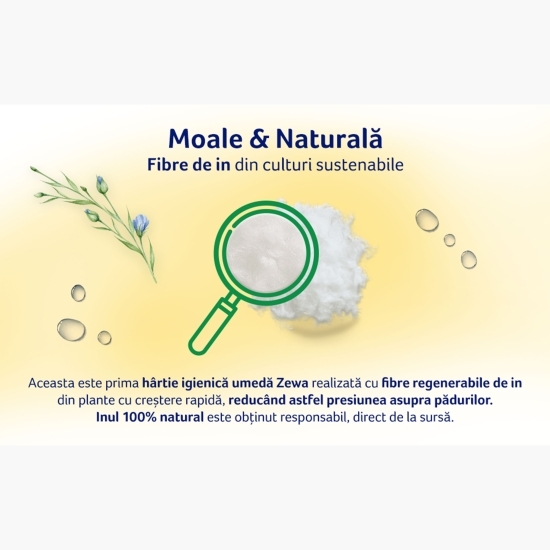 Hartie igienică umedă Almond, 2x80 buc