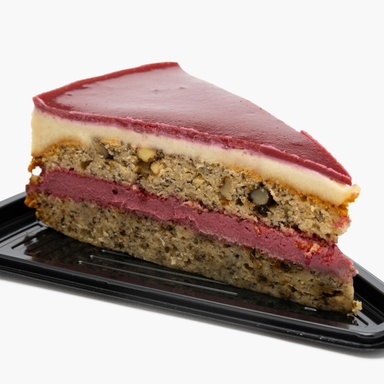 Tort vegan cu gust de vanilie și zmeură 150g