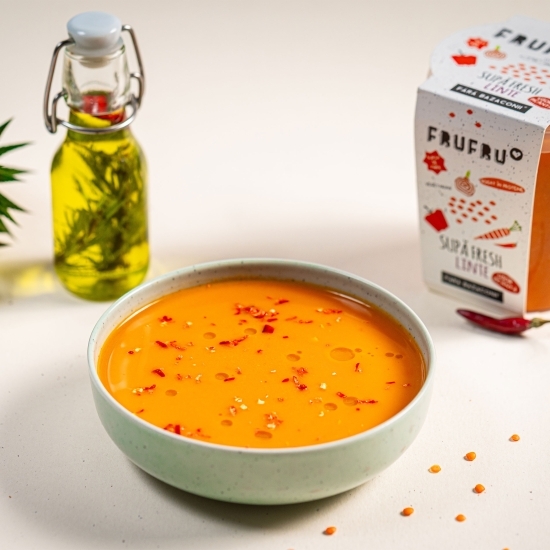Supă fresh cu linte, ușor picantă 450g