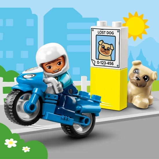 Motocicletă de poliție, 10967 Duplo, +2 ani