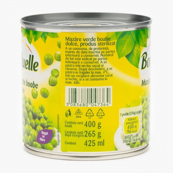 Mazăre verde boabe dulce 400g