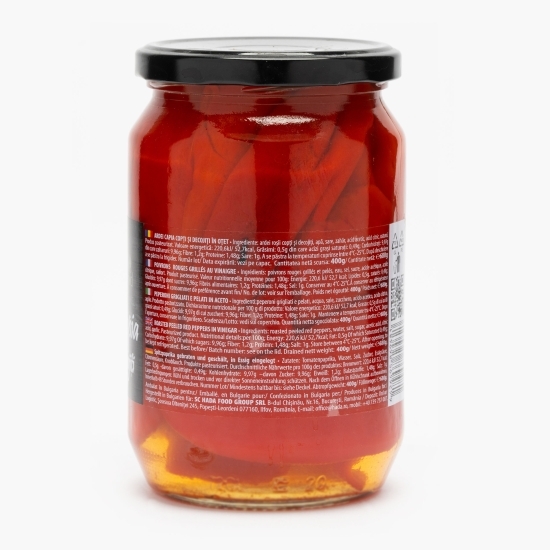 Ardei capia copți și decojiți în oțet 680g