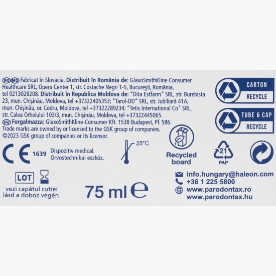 Pastă de dinți Active Gum Repair Fresh Mint, 75ml