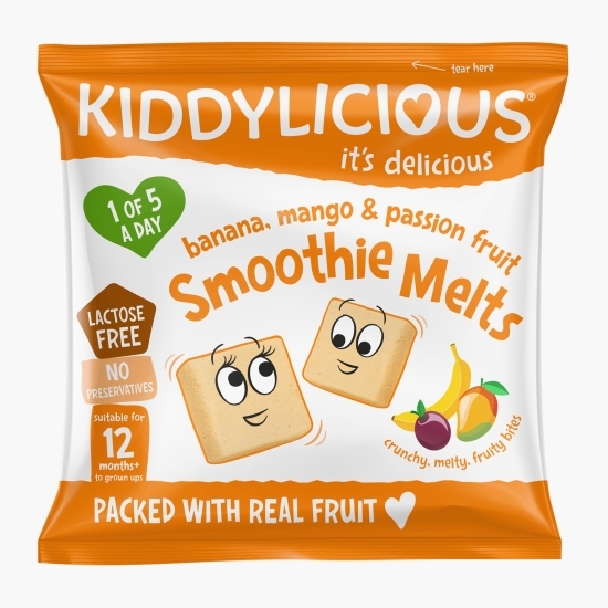 Piure de banane, mango și fructul pasiunii pentru copii, +12 luni, 6g