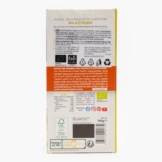 Ciocolată neagră eco cu 58% cacao 100g