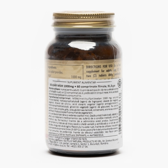 MSM 1000mg, 60 comprimate filmate