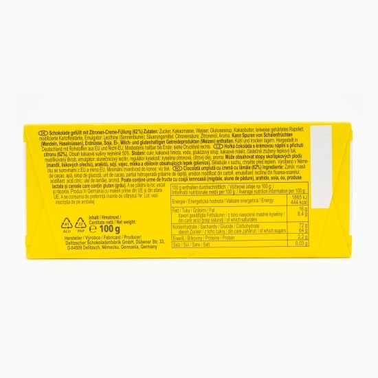 Ciocolată umplută cu cremă de lămâie 100g