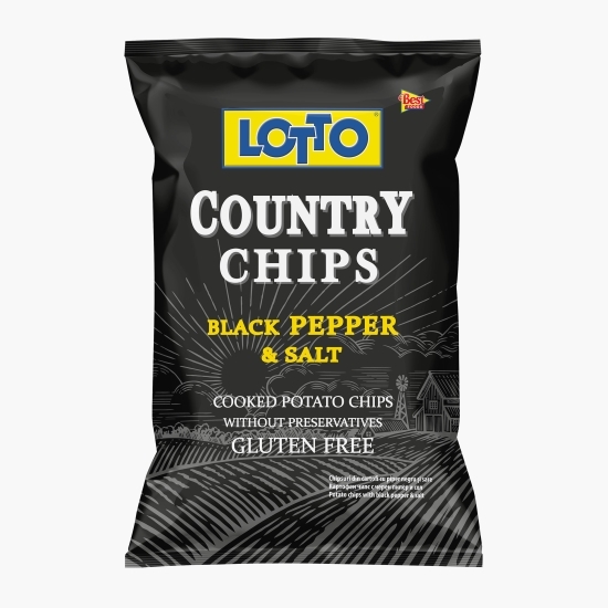 Chipsuri cu piper negru și sare Country Chips 150g