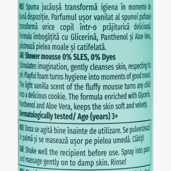 Spumă de duș pentru copii Vanilla Puffs 3+ ani, 200ml