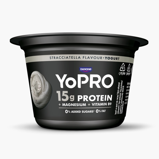 Produs lactat fermentat cu stracciatella, bogat în proteine, fără zahăr adăugat 160g