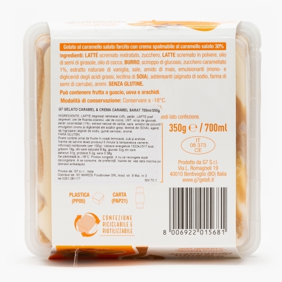 Înghețată (gelato) caramel cu cremă caramel sărat 350g