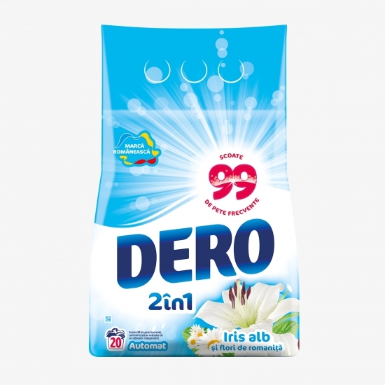 Detergent de rufe pudră automat 2în1, 20 spălări, 2kg