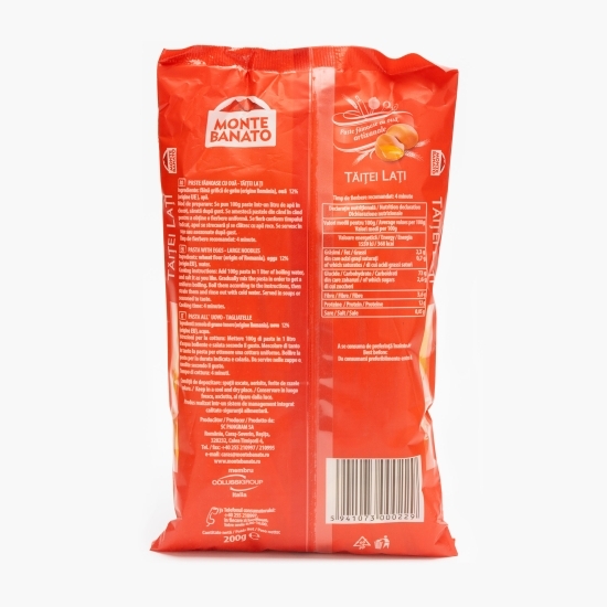 Paste făinoase cu ouă, artizanale, tăiței lați 200g