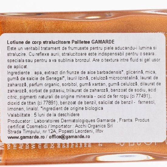Loțiune de corp strălucitoare, bio 90ml