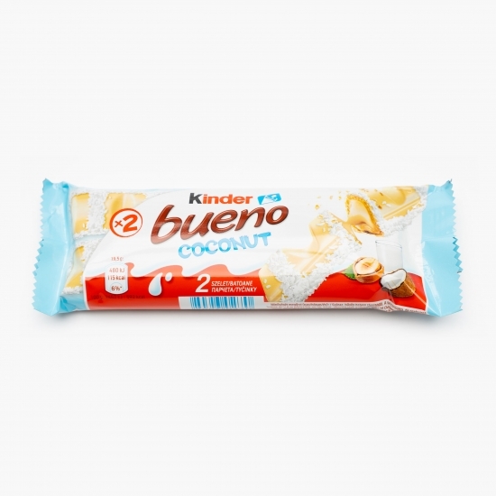 Batoane Bueno ciocolată albă și cocos 2x19.5g