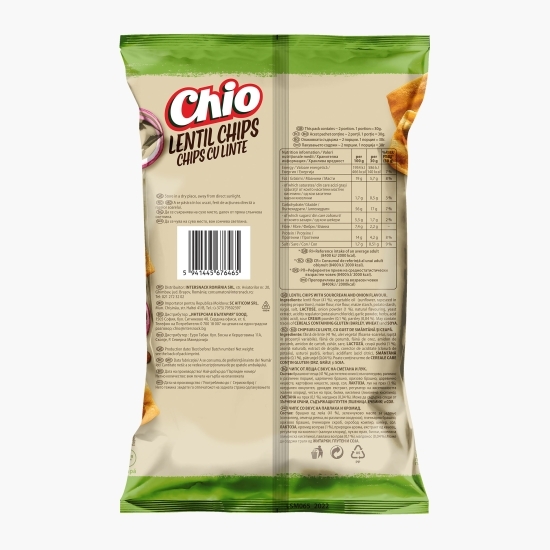 Chipsuri cu linte cu gust de smântână și ceapă, Lentil 65g