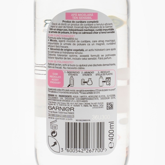 Apă micelară pentru ten sensibil 400ml