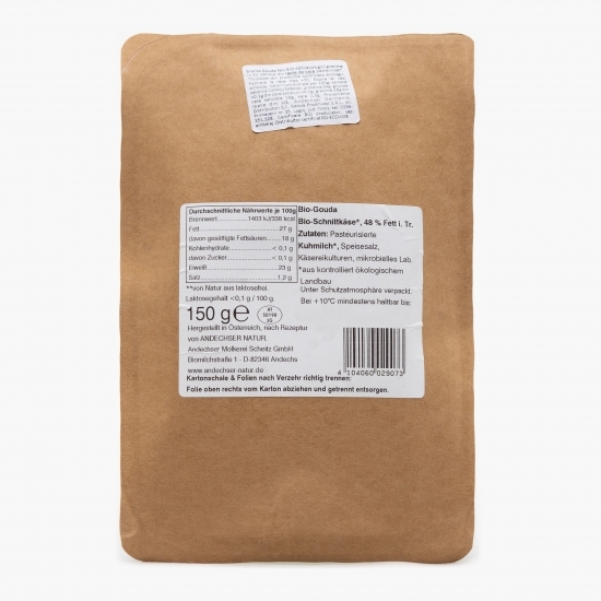 Brânză Gouda felii eco 48% grăsime 150g