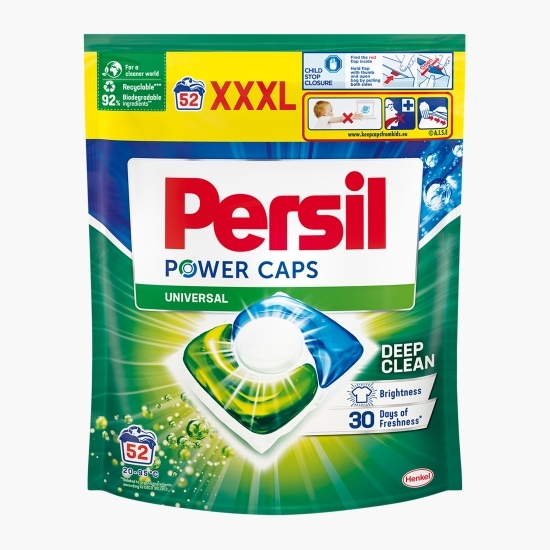 Detergent de rufe capsule, universal, Power Caps, Deep Clean, 52 spălări