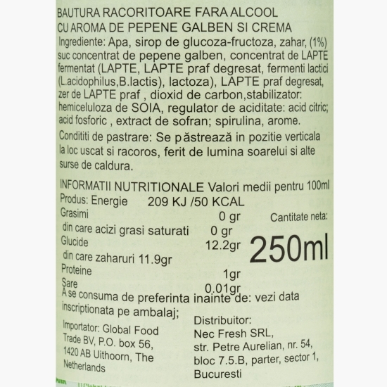 Băutură carbogazoasă pepene galben, doză 0.25l