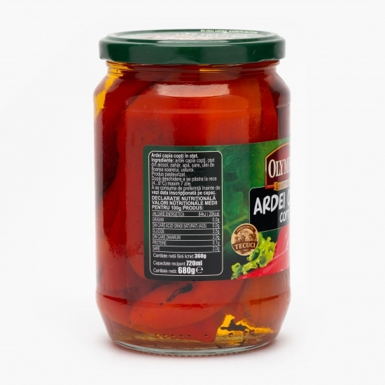 Ardei capia copți în oțet 680g