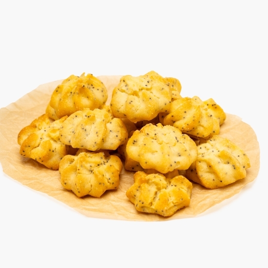 Fursecuri cu aromă de lămâie, mac și ghimbir, fără gluten și lactoză 150g
