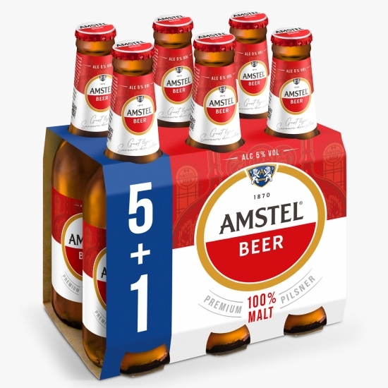 Bere blondă sticlă (5+1), 6x0.33l 