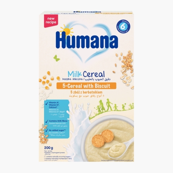 Cereale cu lapte și biscuiți, 6+ luni, 200g
