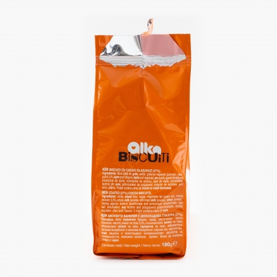 Biscuiți cu cacao glazurați 180g