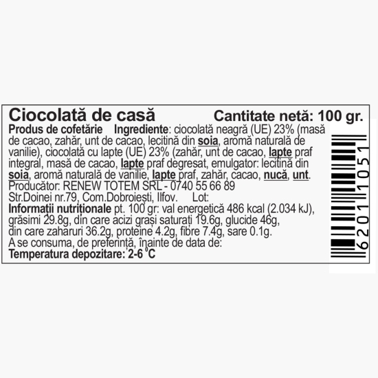 Ciocolată de casă 100g