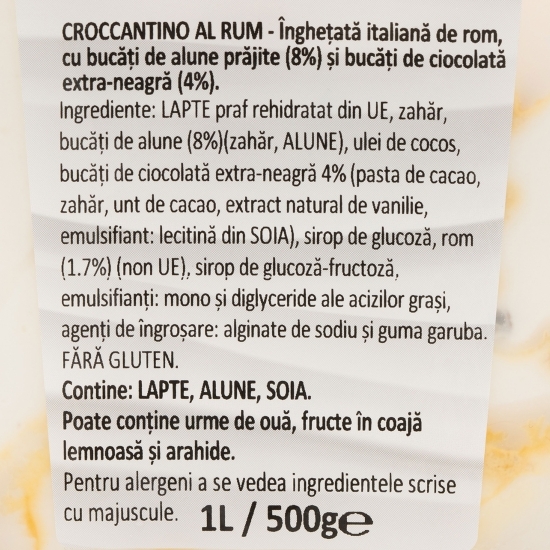 Înghețată Crocantino Rum 500g