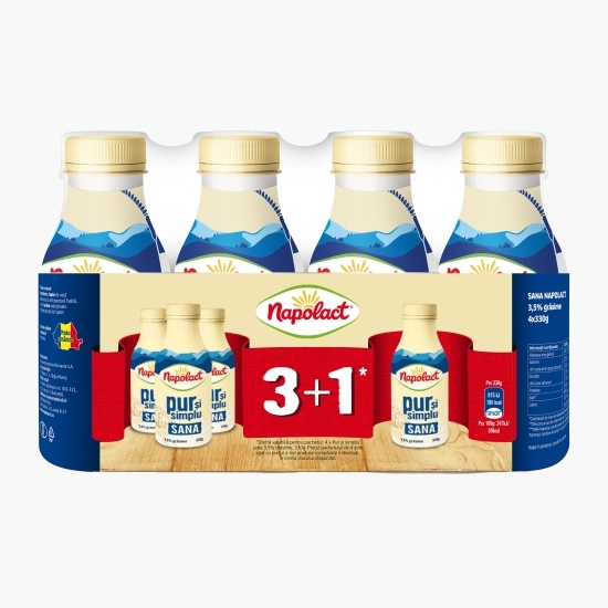 Sana 3.5% grăsime 4x330g (3+1)