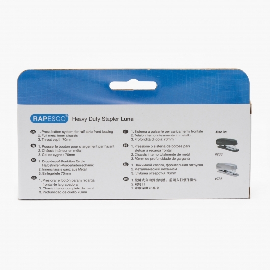 Capsator plastic Rapesco Luna, 50 coli, capse 24/6, 26/6 