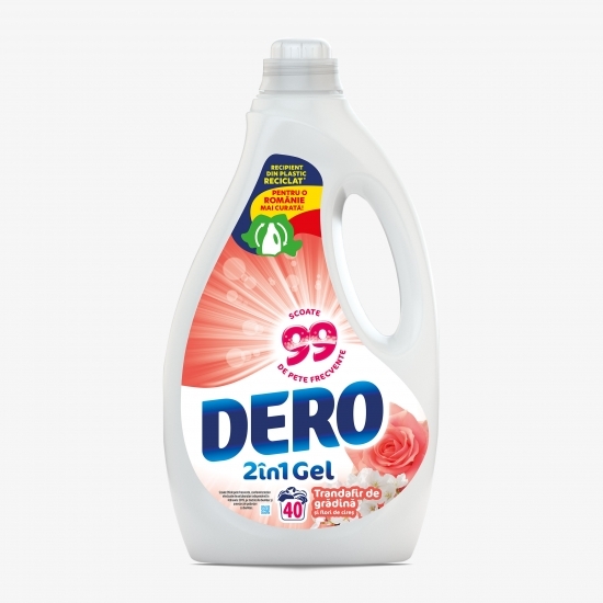 Detergent lichid 2în1 Gel trandafir de grădină 40 spălări 2l