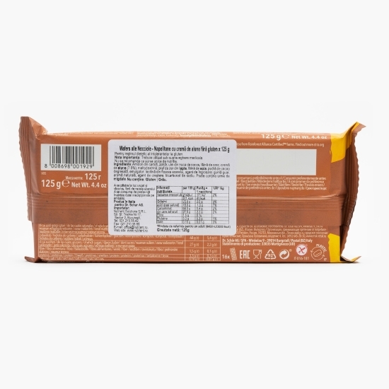 Napolitane cu cremă de alune fără gluten 125g