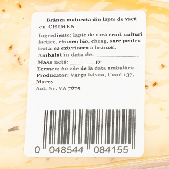 Brânză maturată cu chimen 250g
