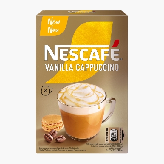 Mix de cafea instant Cappuccino Vanilla plicuri 8x14g