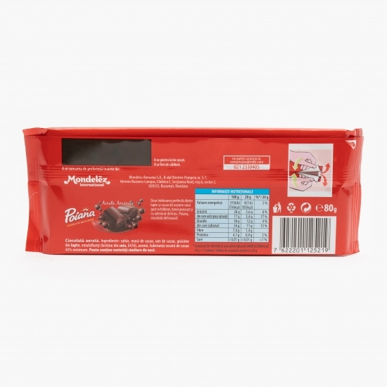 Ciocolată aerată amăruie 80g