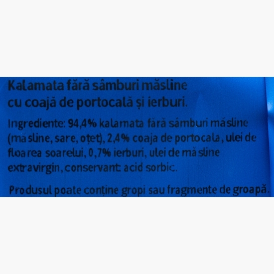 Măsline Kalamata fără sâmburi cu coajă de portocală și ierburi 70g