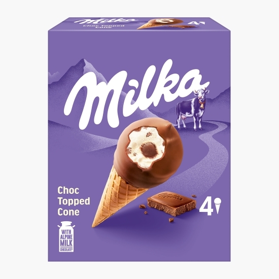 Înghețată de vanilie cu bucăți de ciocolată la cutie 440ml (4x110ml)