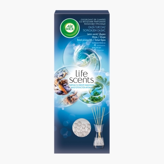 Odorizant de cameră cu bețișoare parfumate Life Scents, Turquoise Oasis, 30ml