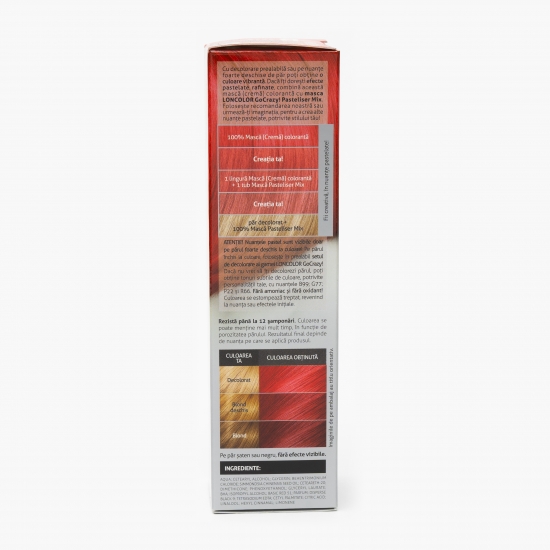 Mască (cremă) colorantă semipermanentă pentru păr R66 roșu GoCrazy 100ml