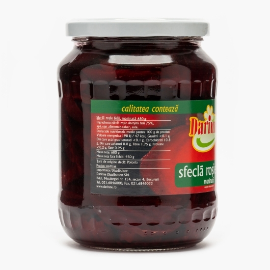 Sfeclă roșie marinată, felii 720ml