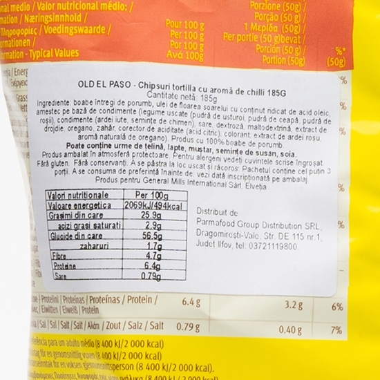 Chipsuri Tortilla chilli 185g